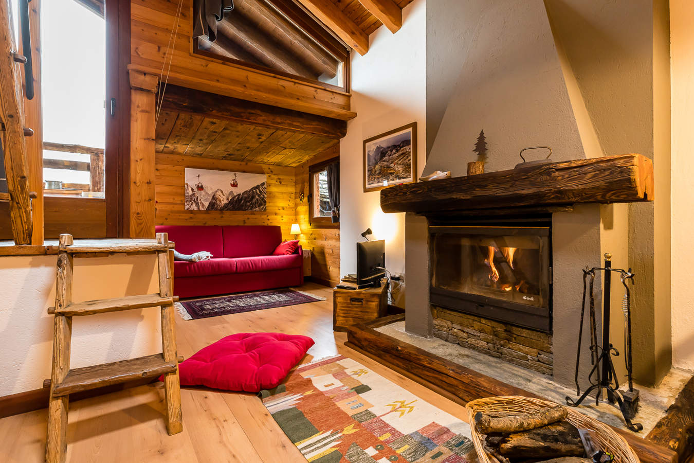 Baite in montagna con caminetto, relax